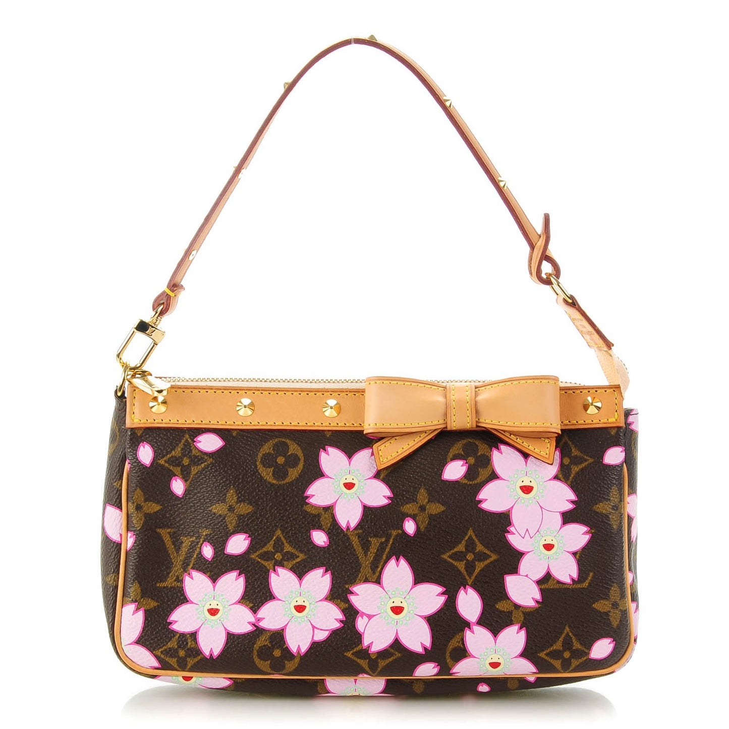 Monogram Cherry Blossom Pochette Accessories Brown
