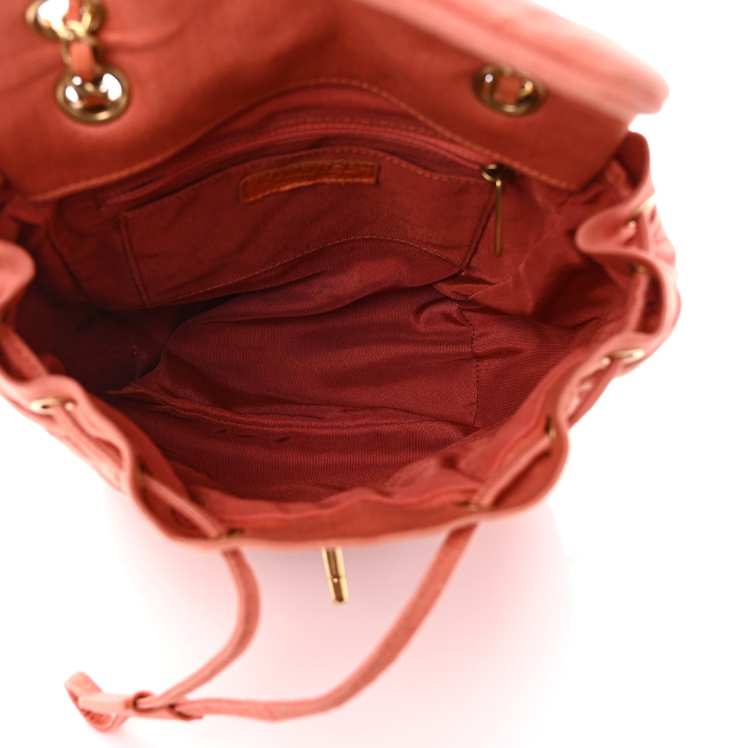 Chanel Washed Denim Quilted Small Urban Spirit Backpack Orange 5 of 8