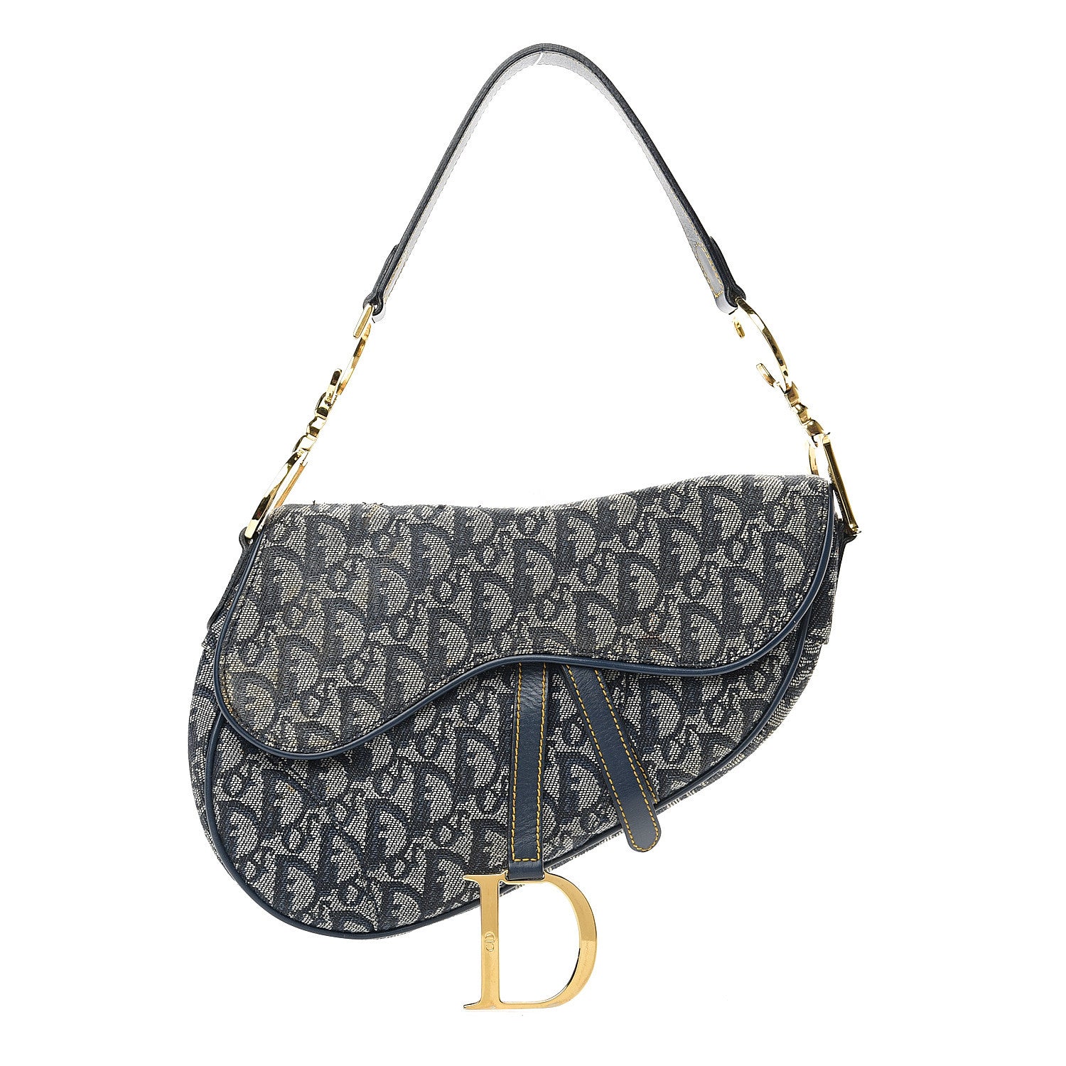 Christian Dior Monogram Saddle Bag Blue 1 of 13