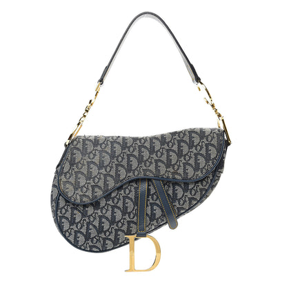 Christian Dior Monogram Saddle Bag Blue 1 of 13