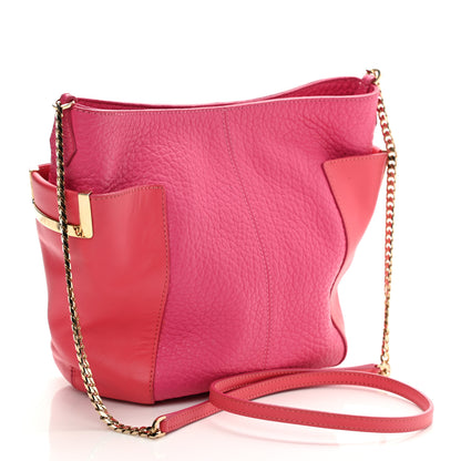 Jimmy Choo Calfskin Chain Tote Pink 3 of 12