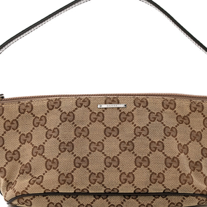 Gucci Monogram Web Boat Pochette Brown 8 of 12