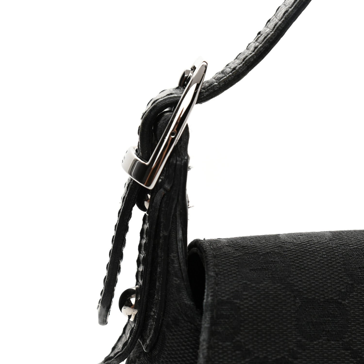 Gucci Monogram Horsebit Chain Flap Shoulder Bag Black 15 of 18