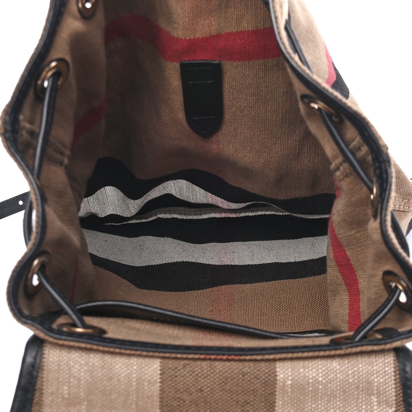 Overdyed Canvas Mega Check Heart Print Medium Chiltern Backpack Black