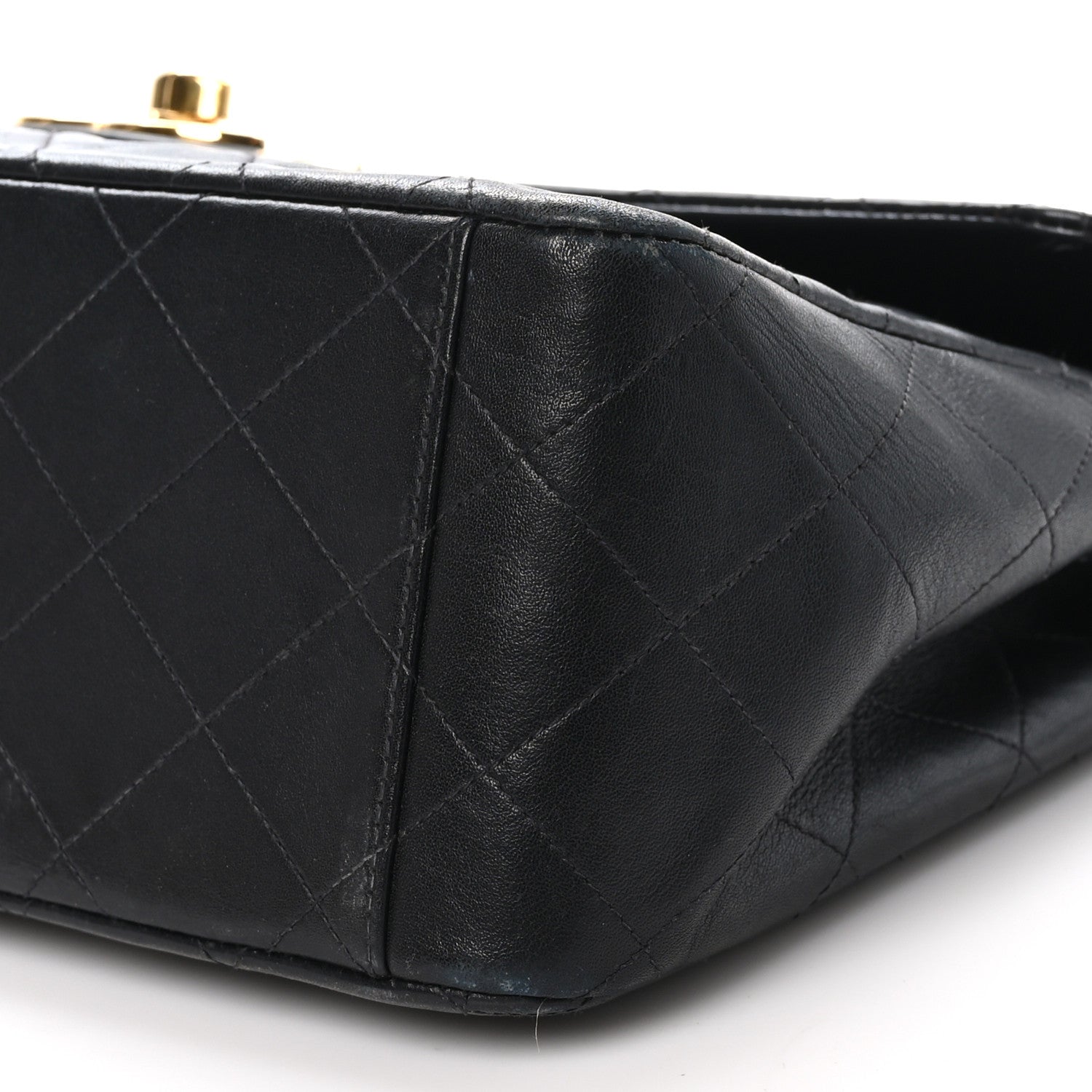 Chanel Lambskin Quilted XL Jumbo Single Flap Black 10 of 11