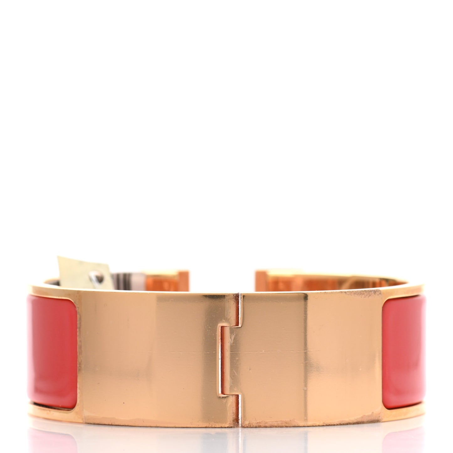 Enamel Wide Clic Clac H Bracelet PM Rouge Corail