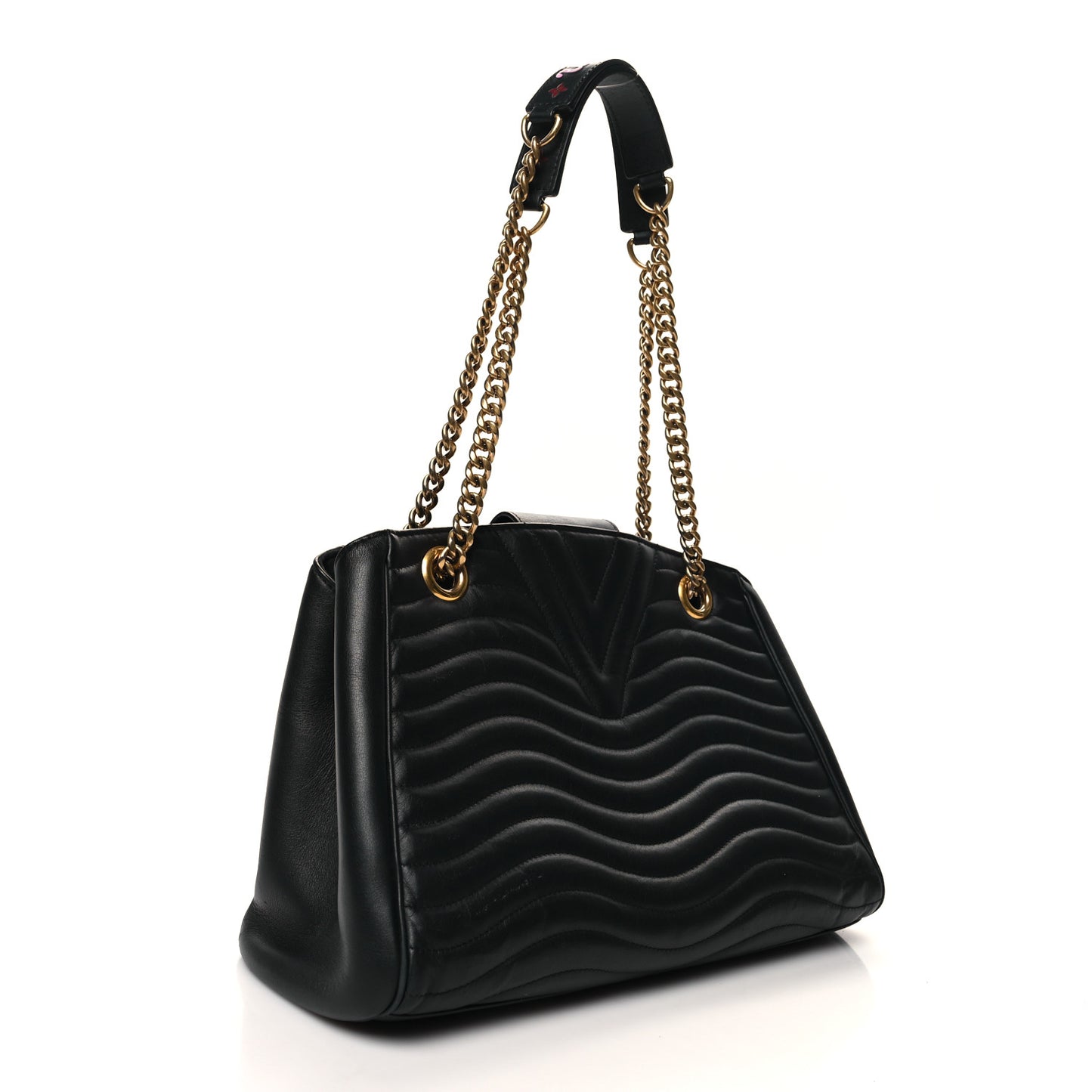 Calfskin New Wave Chain Tote Black