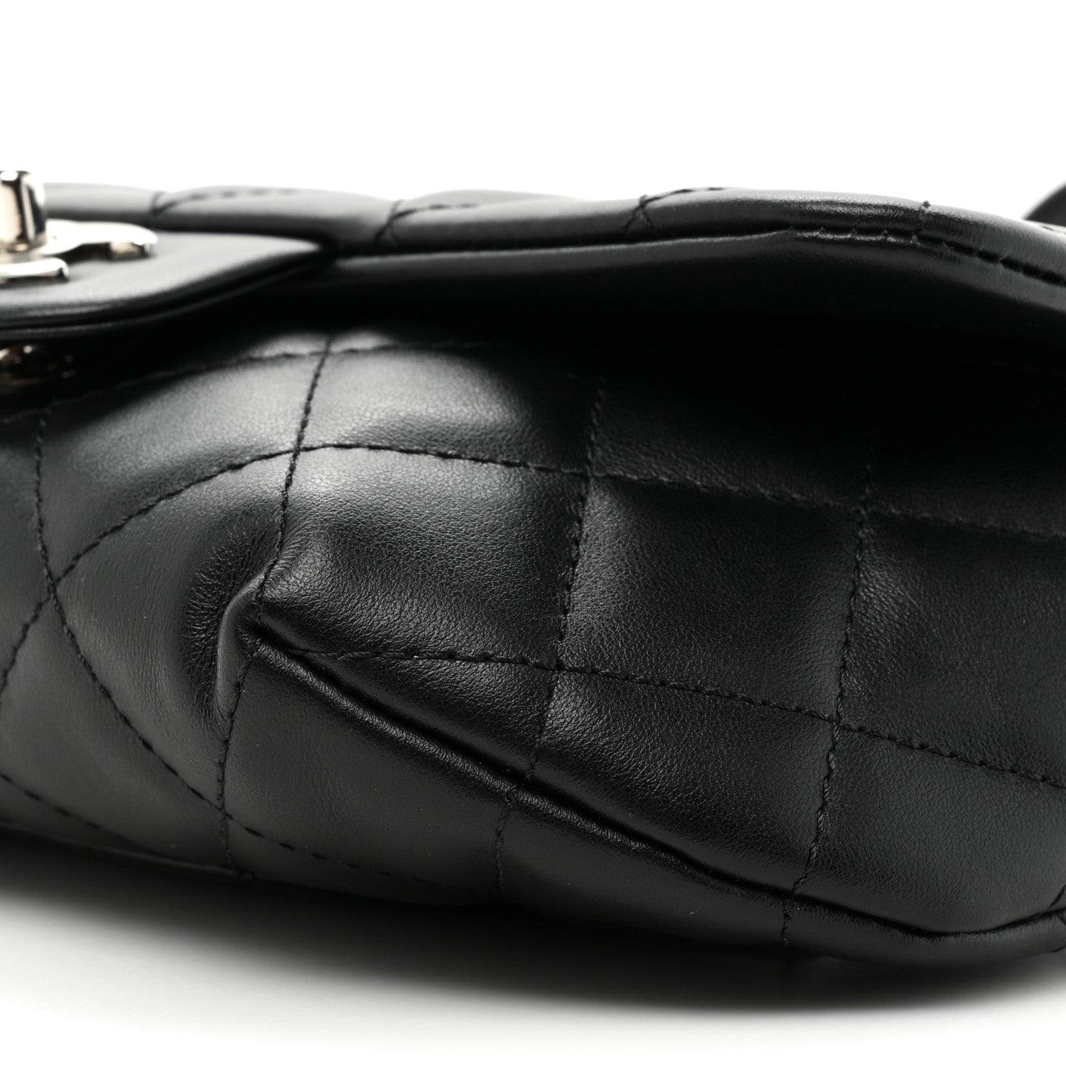Chanel Calfskin Quilted CC Uniform Flap Belt Bag Black 8 of 9