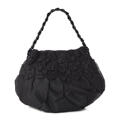 Prada Tessuto Nylon Origami Pleated Hobo Black 1 of 8