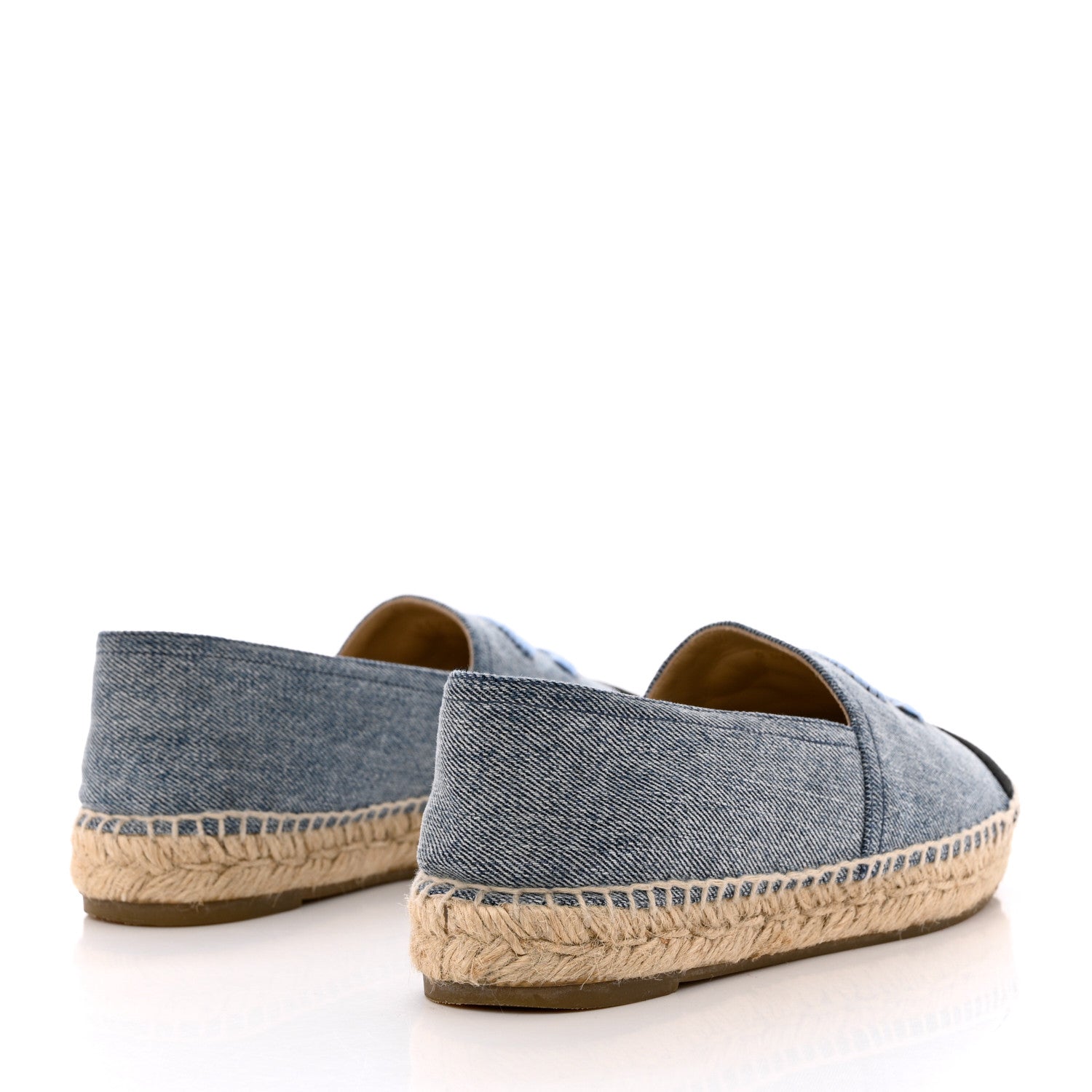 Chanel Denim CC Espadrilles 38 Blue Black 4 of 11