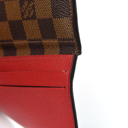 Louis Vuitton Damier Ebene Josephine Wallet Red 9 of 11