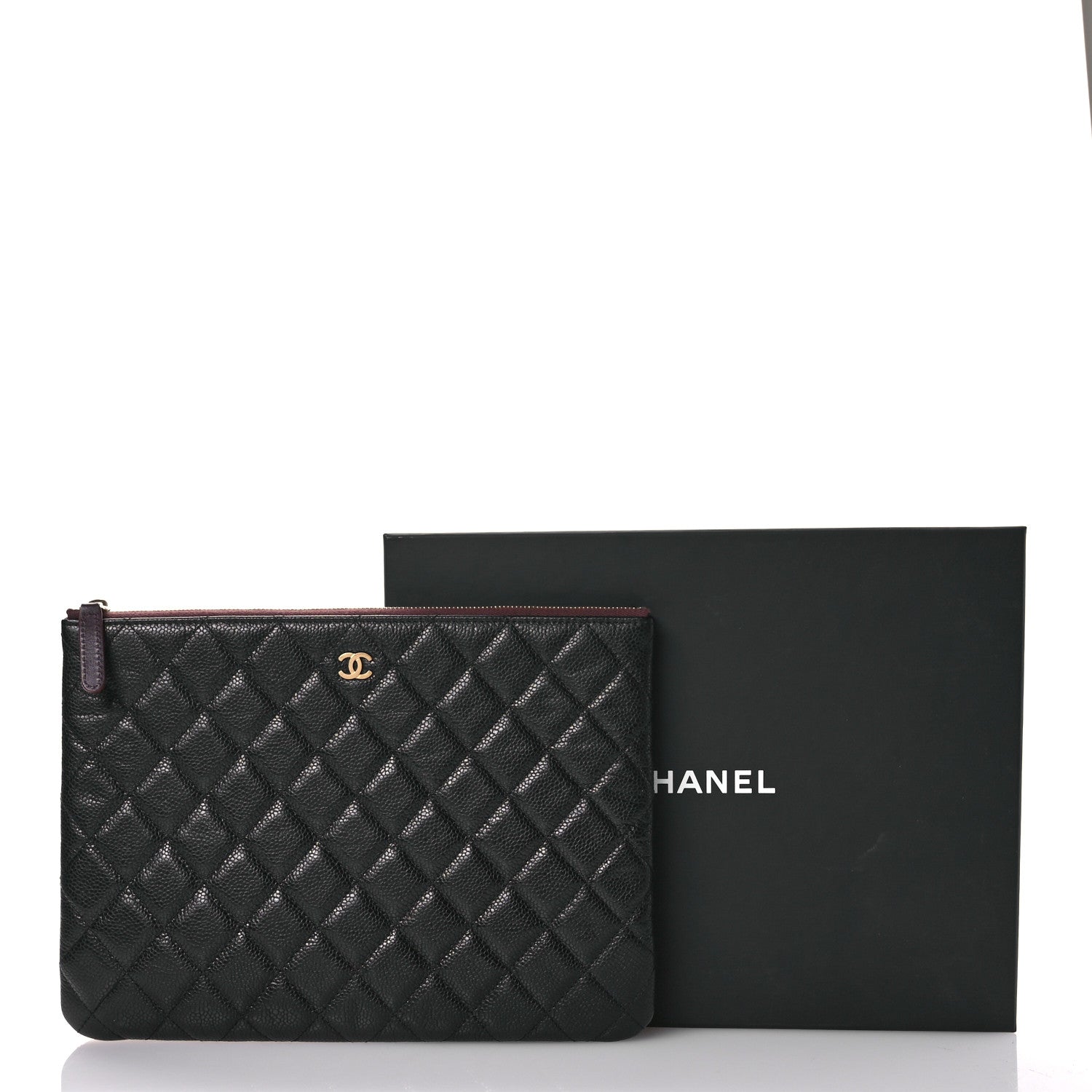 Chanel Caviar Quilted Medium Cosmetic Case Black 8 of 8