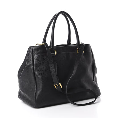 Prada Vitello Daino Tote Black 4 of 13