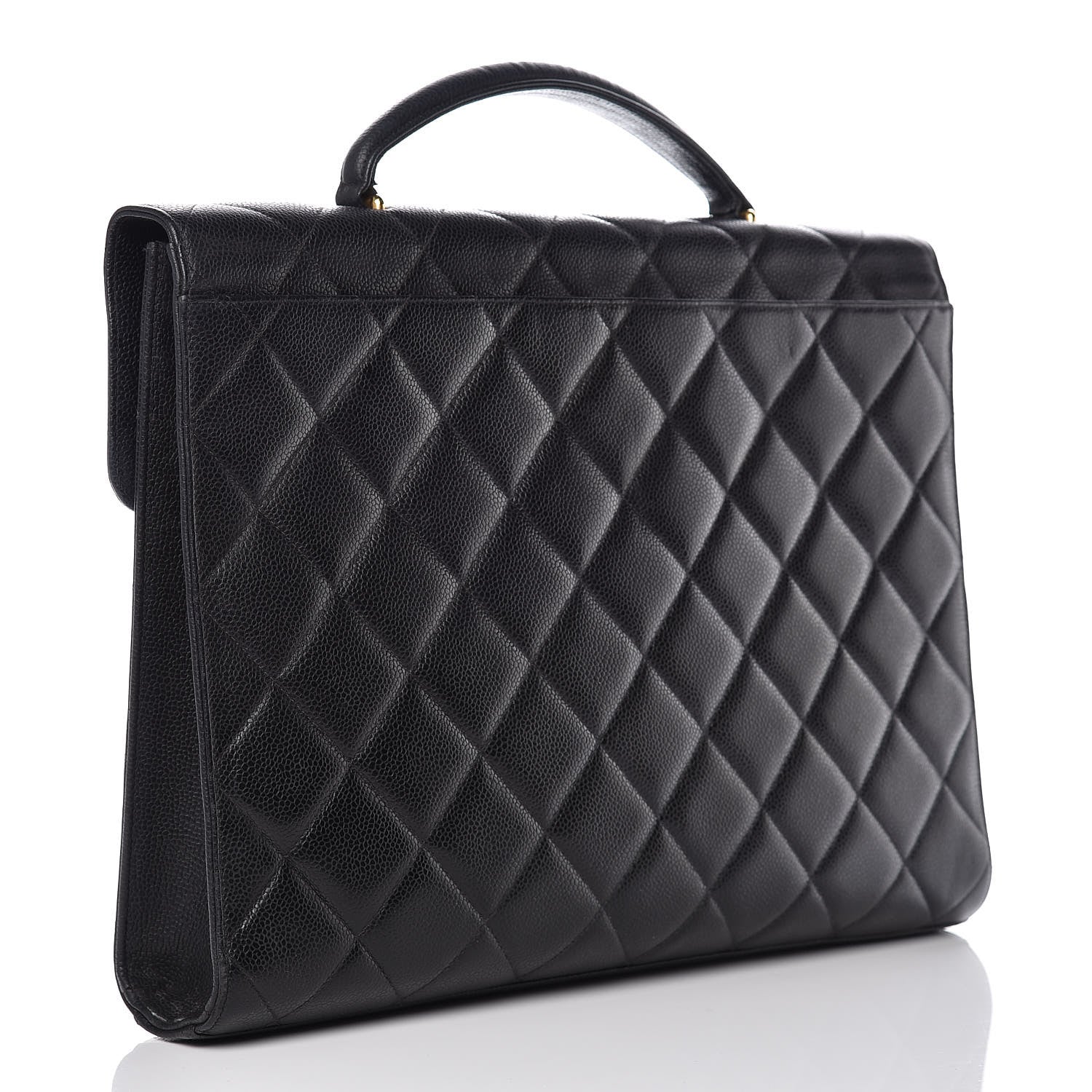 Chanel Caviar Quilted Briefcase Laptop Bag Black 3 of 14
