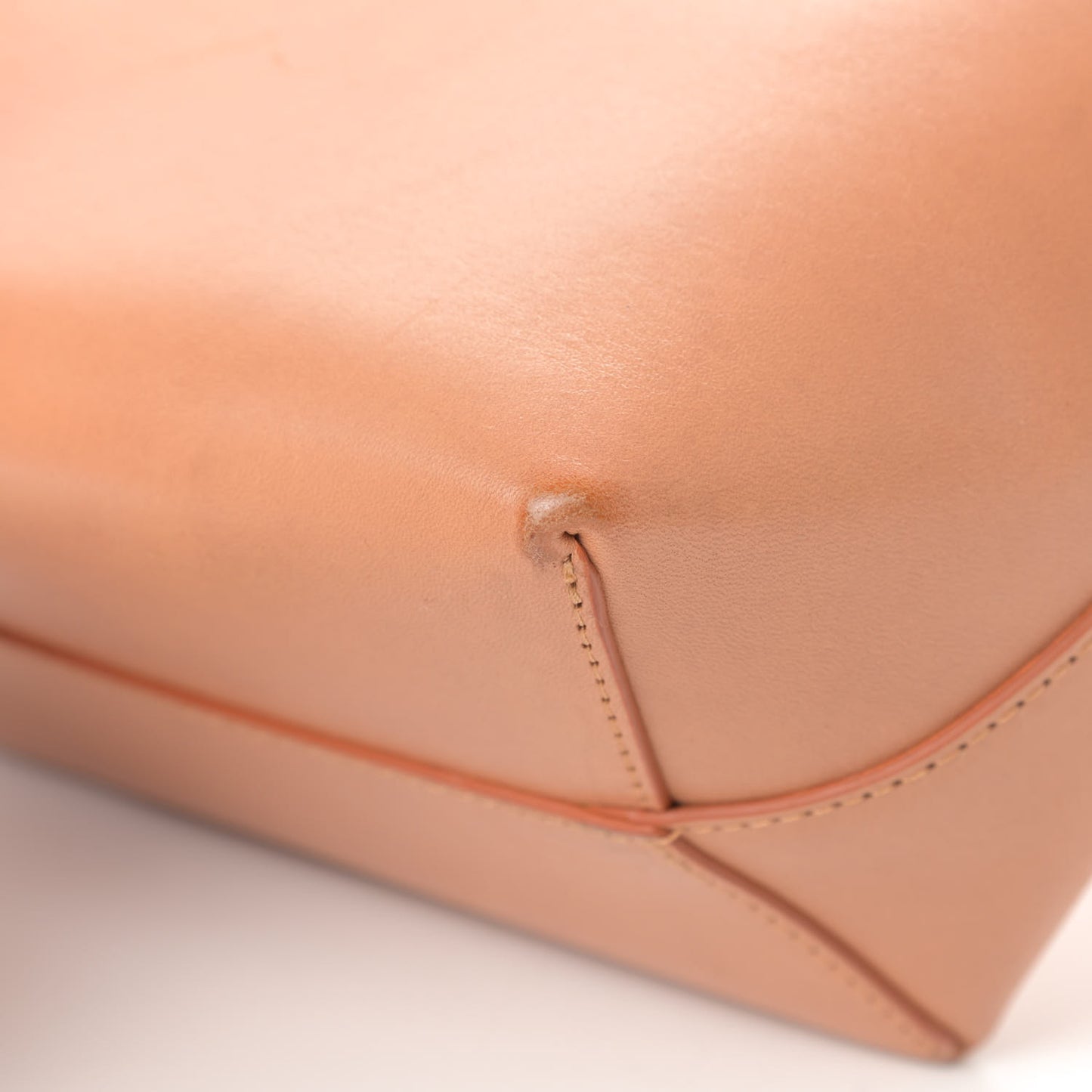 Calfskin Mini Bucket Bag Cammello Sun