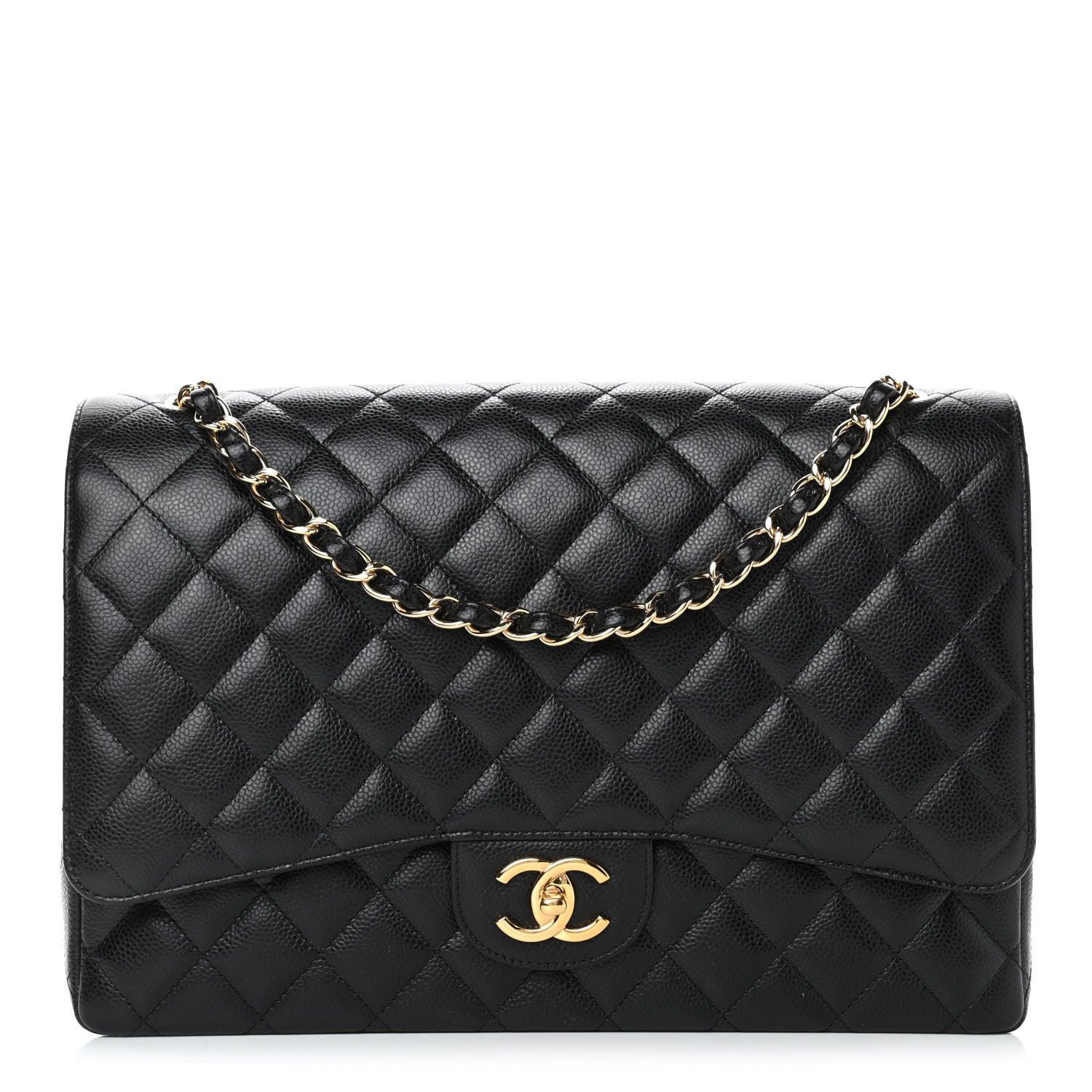 Chanel Caviar Quilted Maxi Double Flap Black 1 of 12