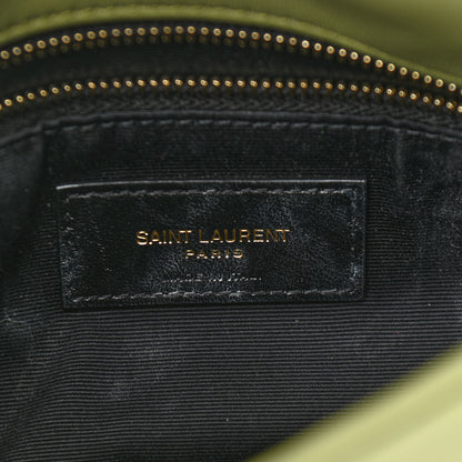Saint Laurent Lambskin Quilted Toy Loulou Puffer Monogram Chain Satchel Light Pistache 6 of 13