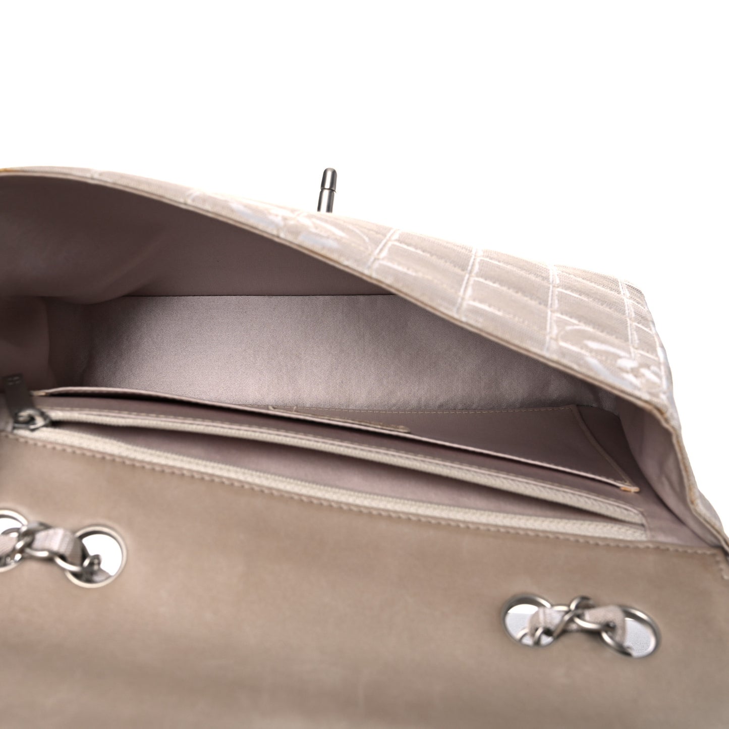 Nylon Medium Travel Flap Light Beige