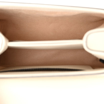 Gucci Glazed Textured Calfskin Mini Horsebit 1955 Top Handle Flap Bag Mystic White 5 of 13