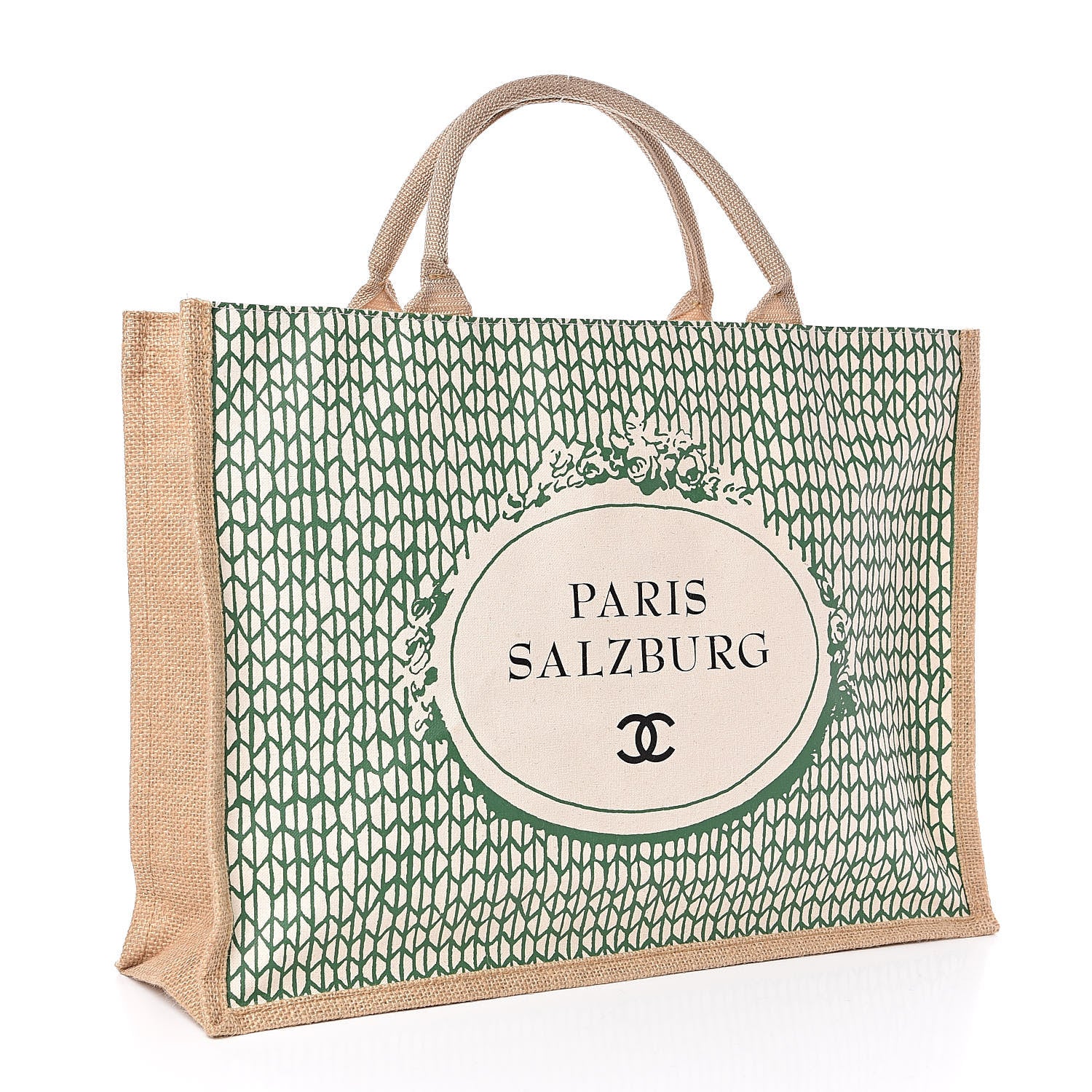 Chanel Canvas Paris Salzburg Shopping Tote Green 3 of 8