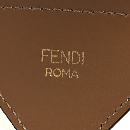 Fendi Cannete Ribbon Poly Vitello King Logo Adjustable Strap You Miele Scuro Black Minos 4 of 5