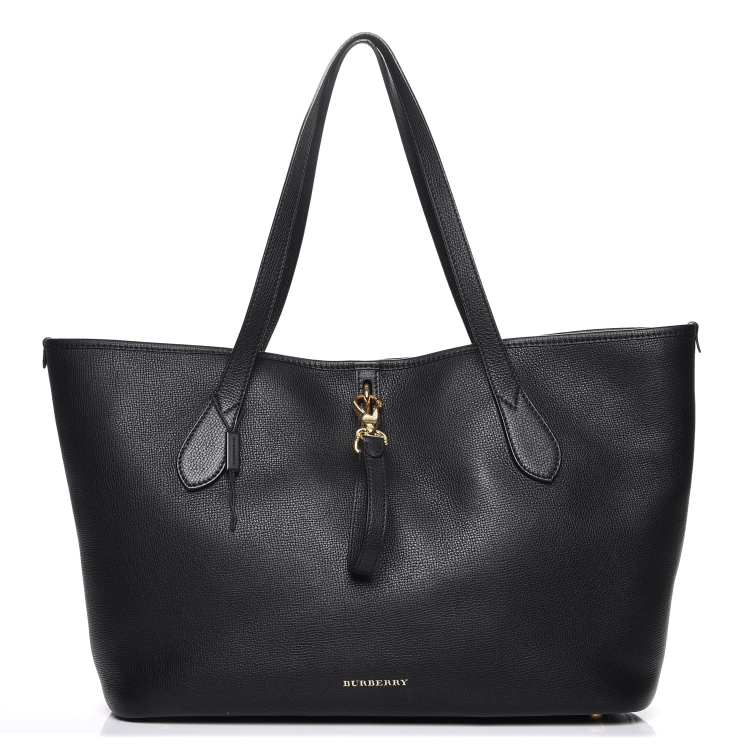 Burberry Grainy Calfskin Medium Honeybrook Tote Black 1 of 11