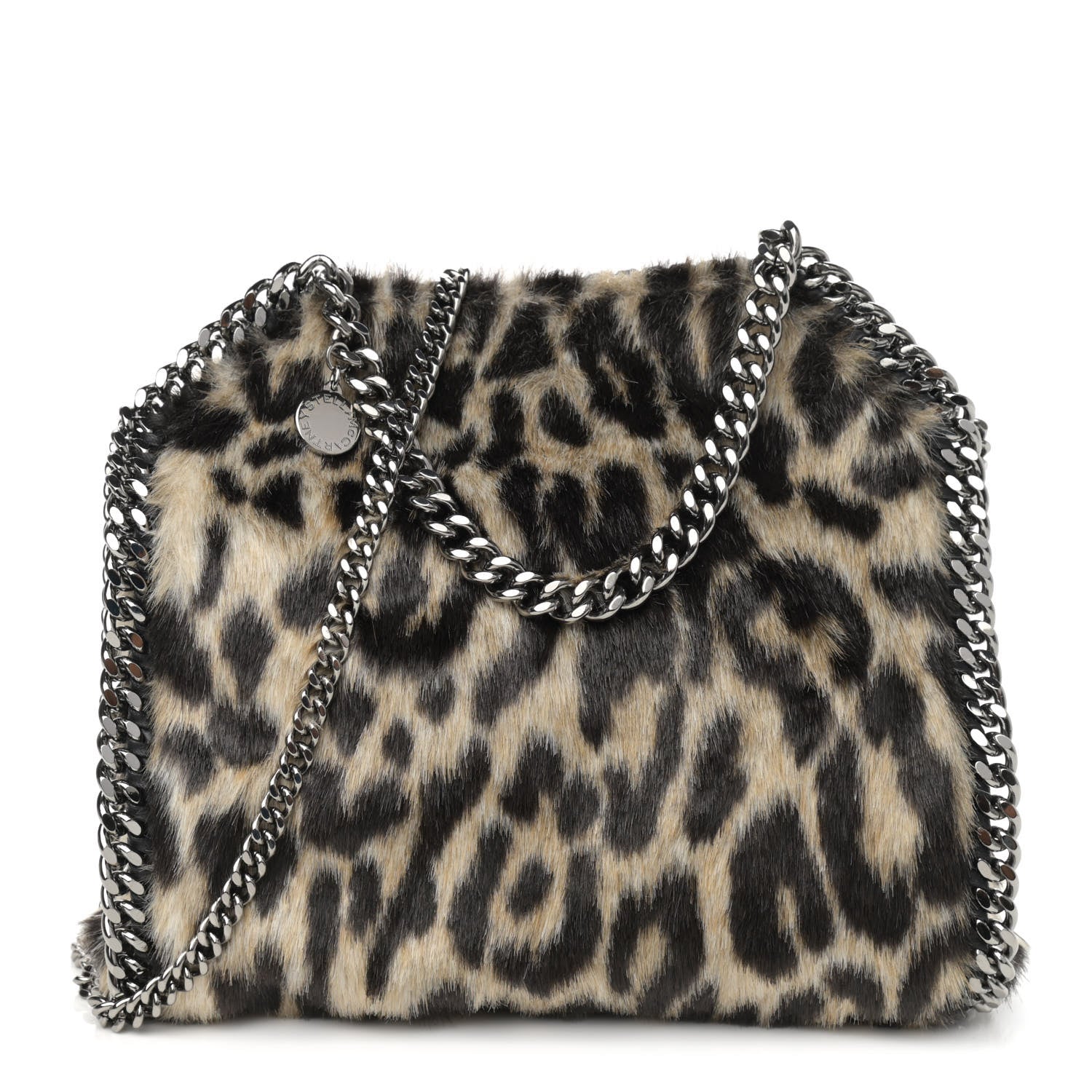 Stella McCartney Faux Calf Hair Leopard Print Small Falabella Tote Brown 1 of 10
