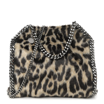 Stella McCartney Faux Calf Hair Leopard Print Small Falabella Tote Brown 1 of 10