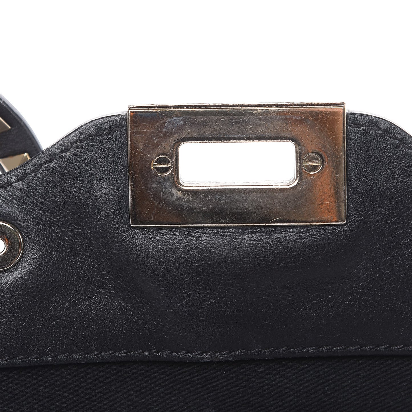 Vitello Mini Rockstud Tote Black