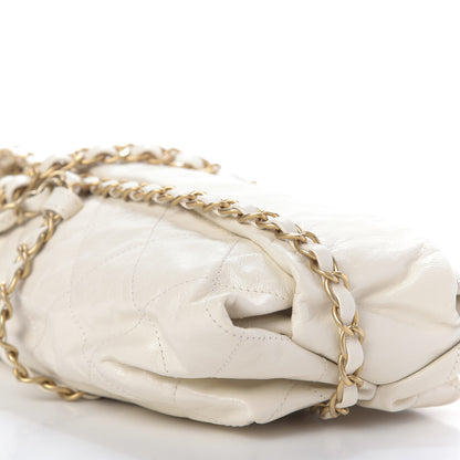 Chanel Calfskin Quilted Baluchon Dark White 7 of 9