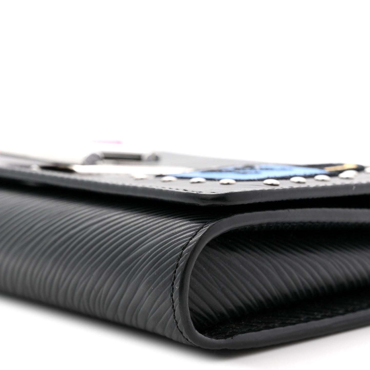 Epi LV Stories Twist Chain Wallet Black