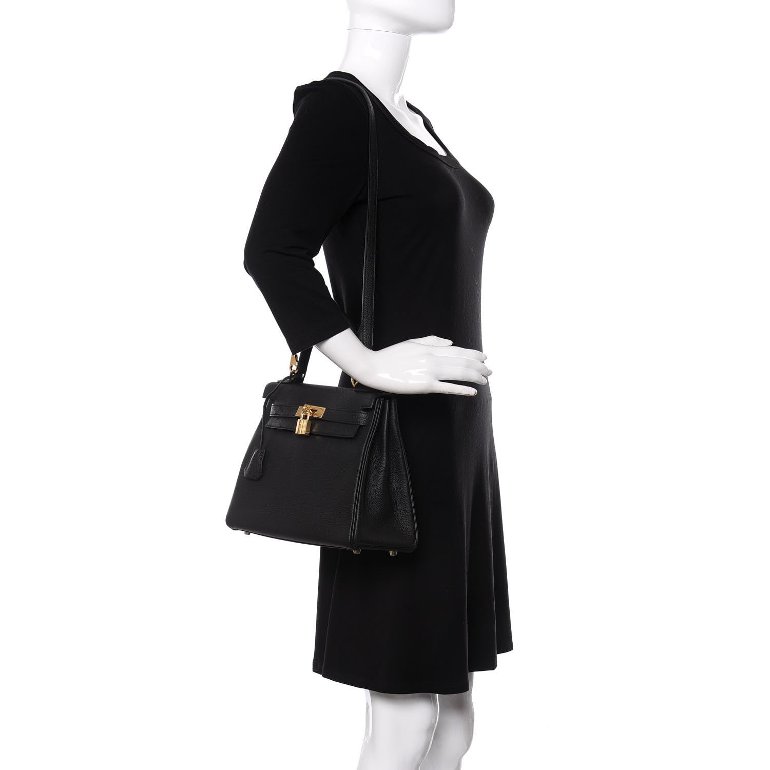 Hermes Togo Kelly Retourne 28 Black 2 of 10