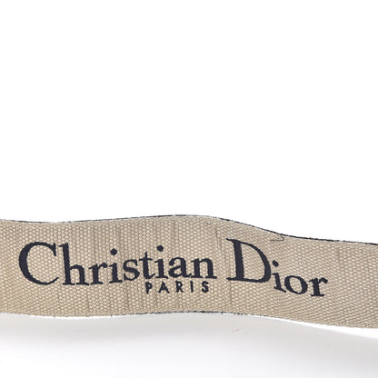 Christian Dior Canvas Embroidered Shoulder Strap Blue 3 of 4