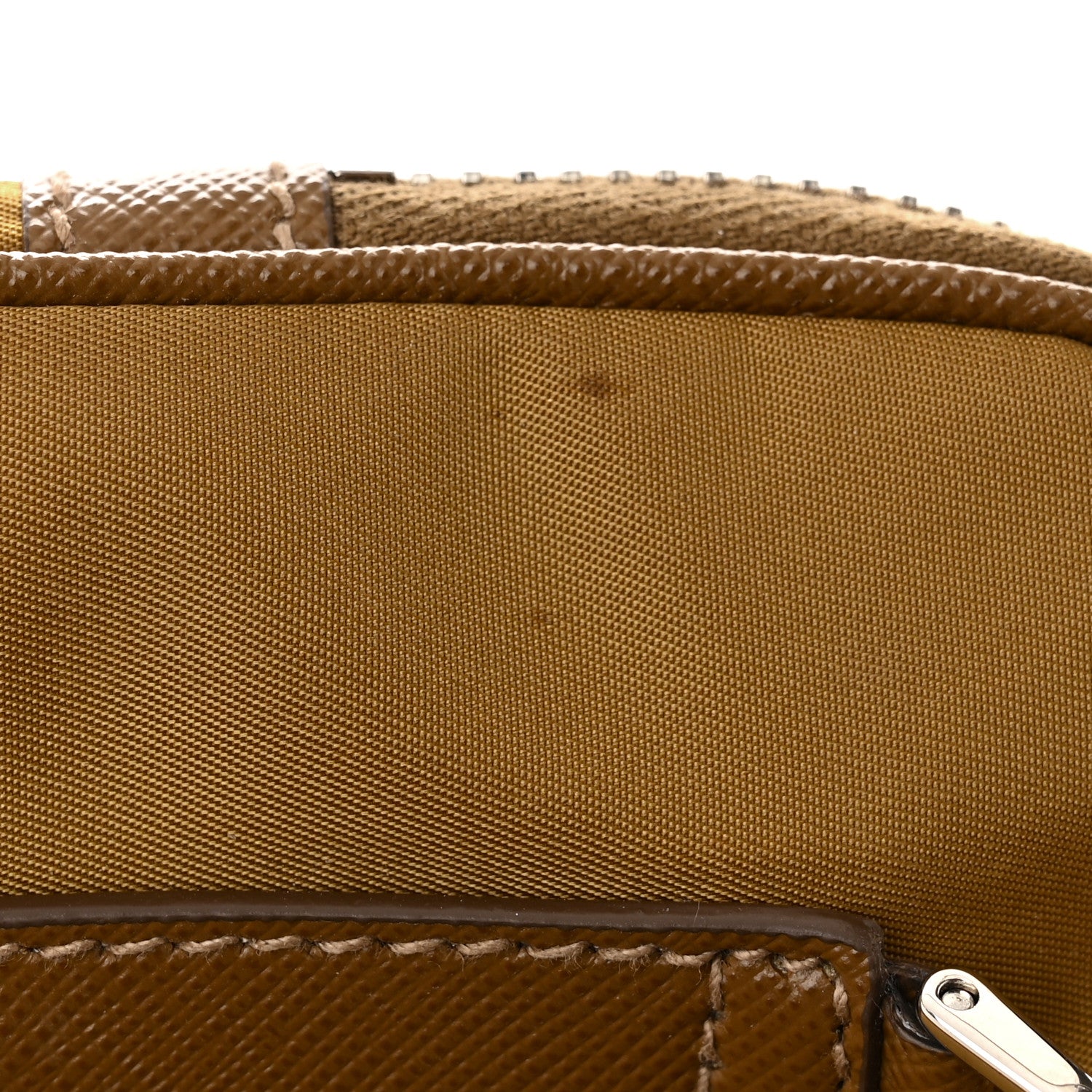 Prada Re-Nylon Saffiano Pocket Double Snap Buckle Shoulder Bag Tabacco 14 of 15