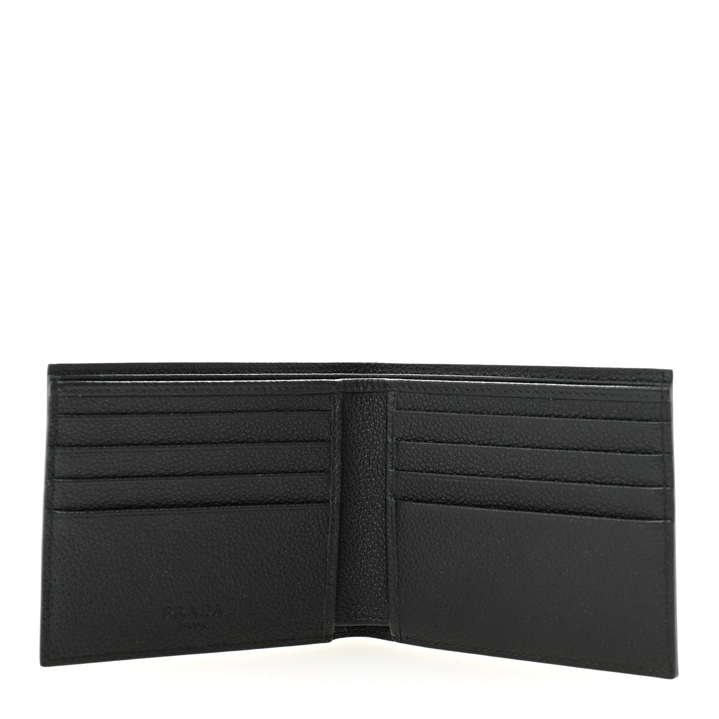 Vitello Micro Grain Bi-Fold Wallet Black