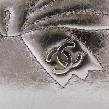 Chanel Leather CC Bow Wallet Metallic Silver 7 of 9