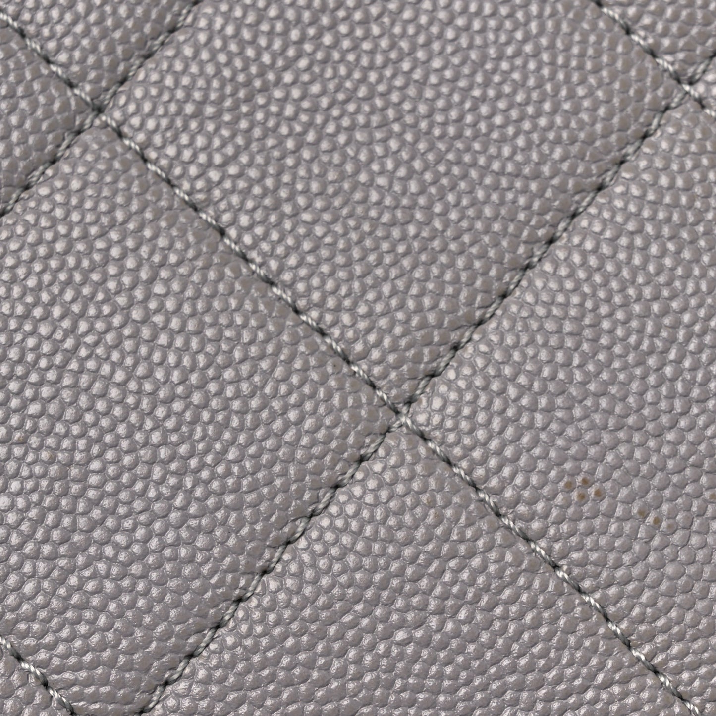 Caviar Quilted Large Classic Shopping Tote Grey