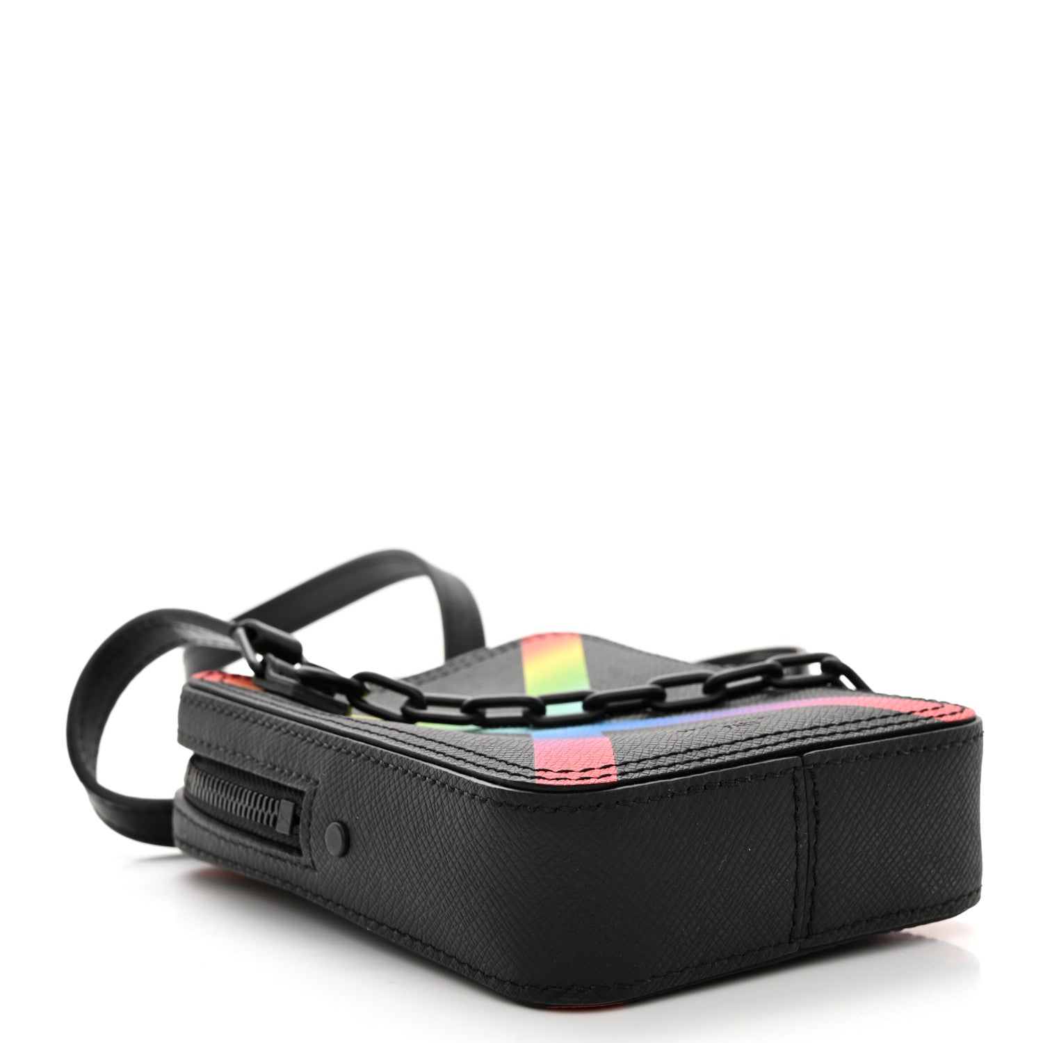 Louis Vuitton Taiga Rainbow Danube Messenger Black 4 of 11