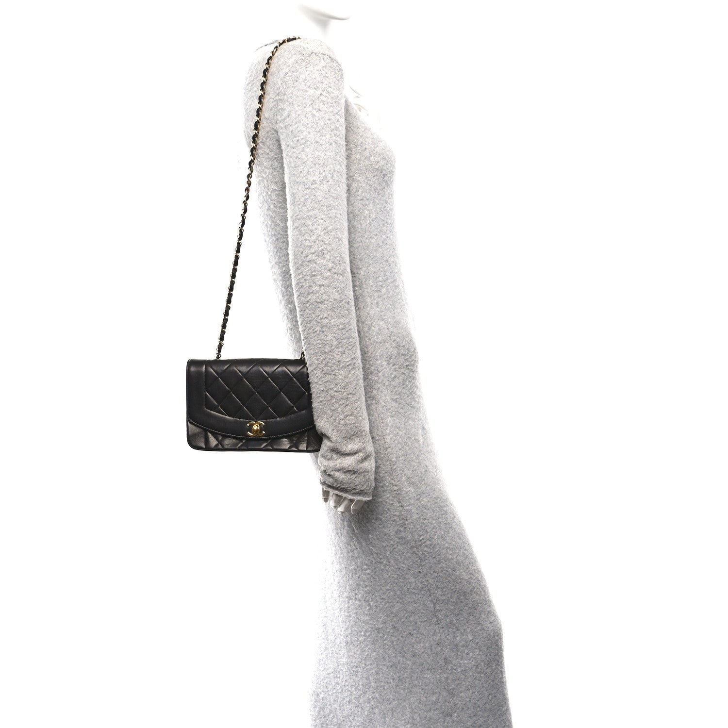 Chanel Lambskin Quilted Small Single Flap Black 2 of 9