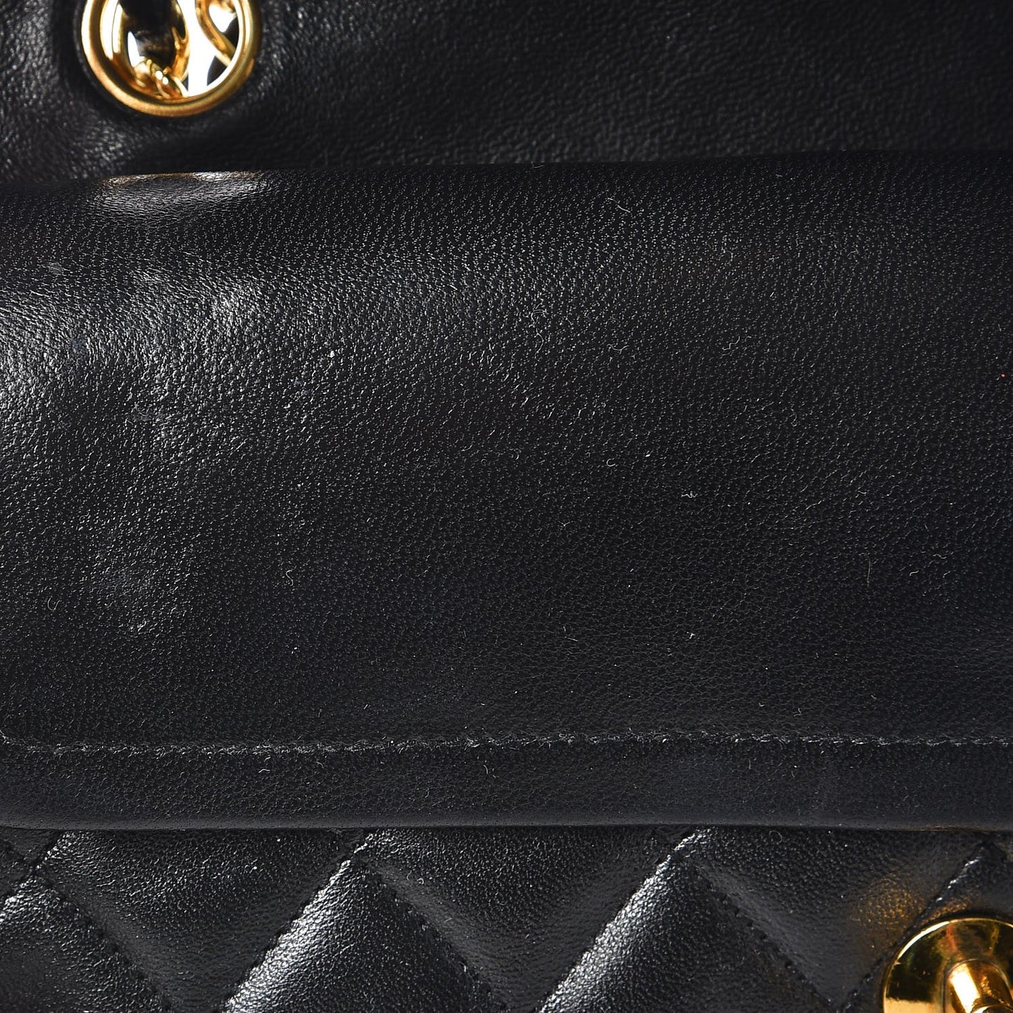 Lambskin Quilted Small Double Flap Black