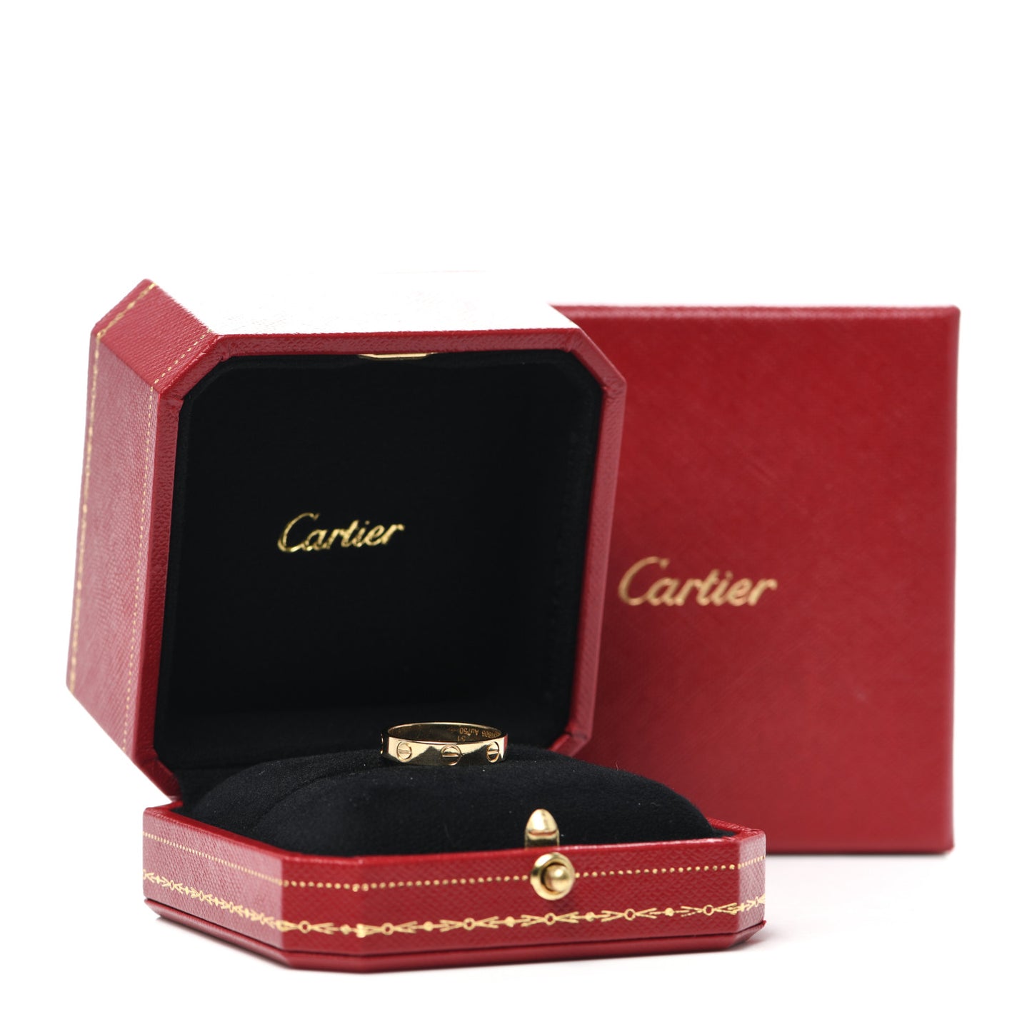 18K Yellow Gold 3.5mm LOVE Wedding Band Ring 51 5.75
