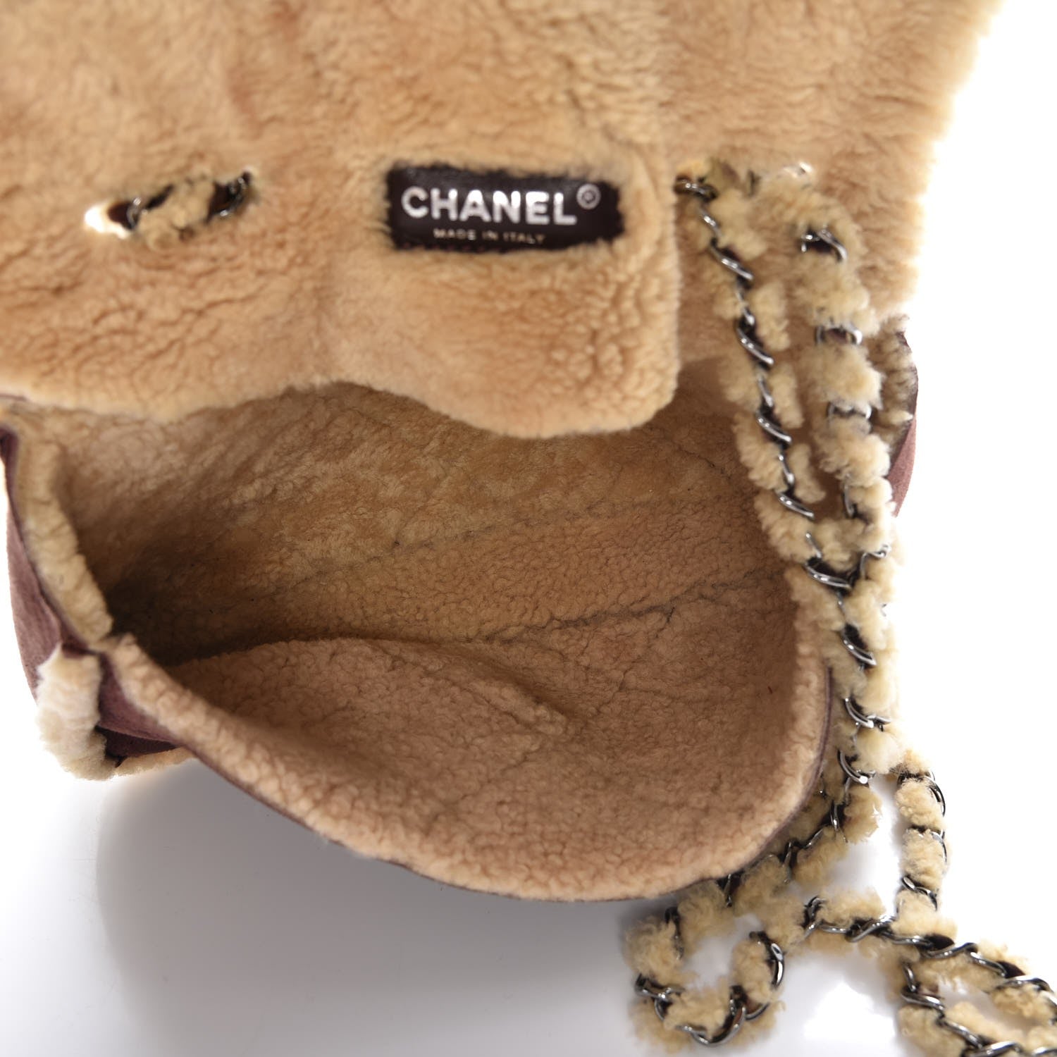 Chanel Shearling Quilted Medium Single Flap Brown 5 of 7