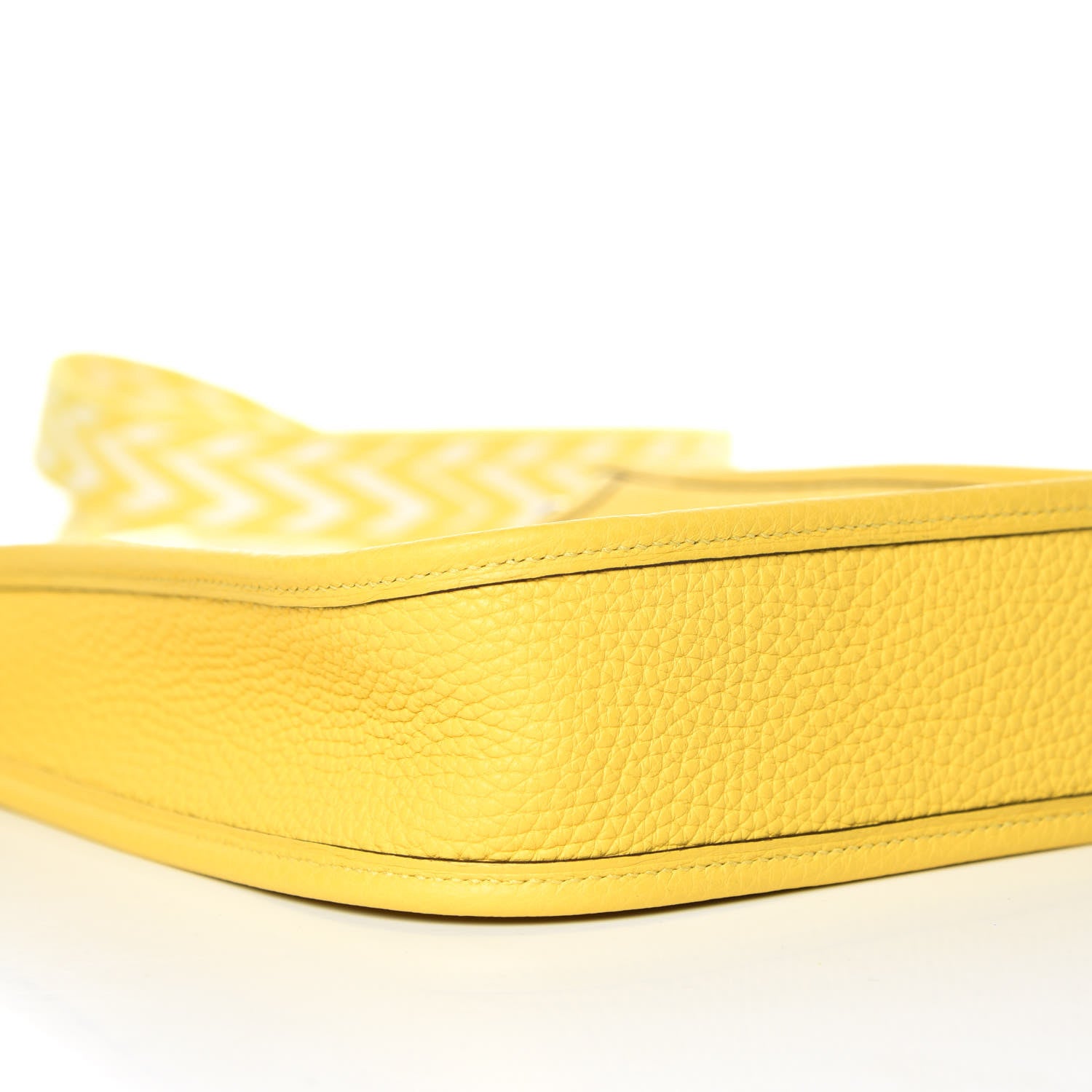 Hermes Taurillon Clemence Amazone Evelyne TPM Jaune De Naples White 8 of 9