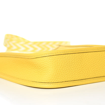 Hermes Taurillon Clemence Amazone Evelyne TPM Jaune De Naples White 8 of 9