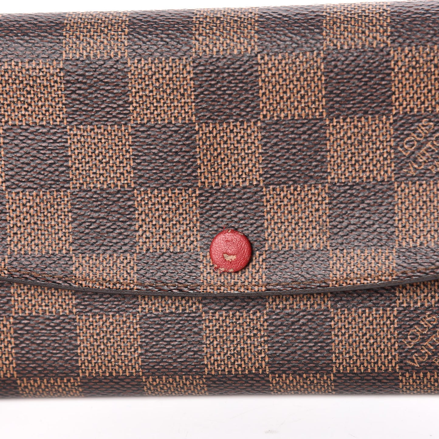 Damier Ebene Emilie Wallet Red