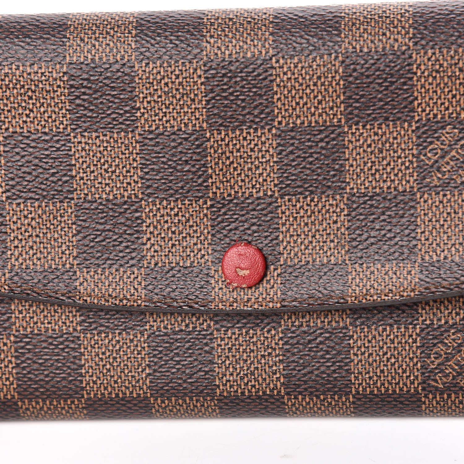 Louis Vuitton Damier Ebene Emilie Wallet Red 7 of 10