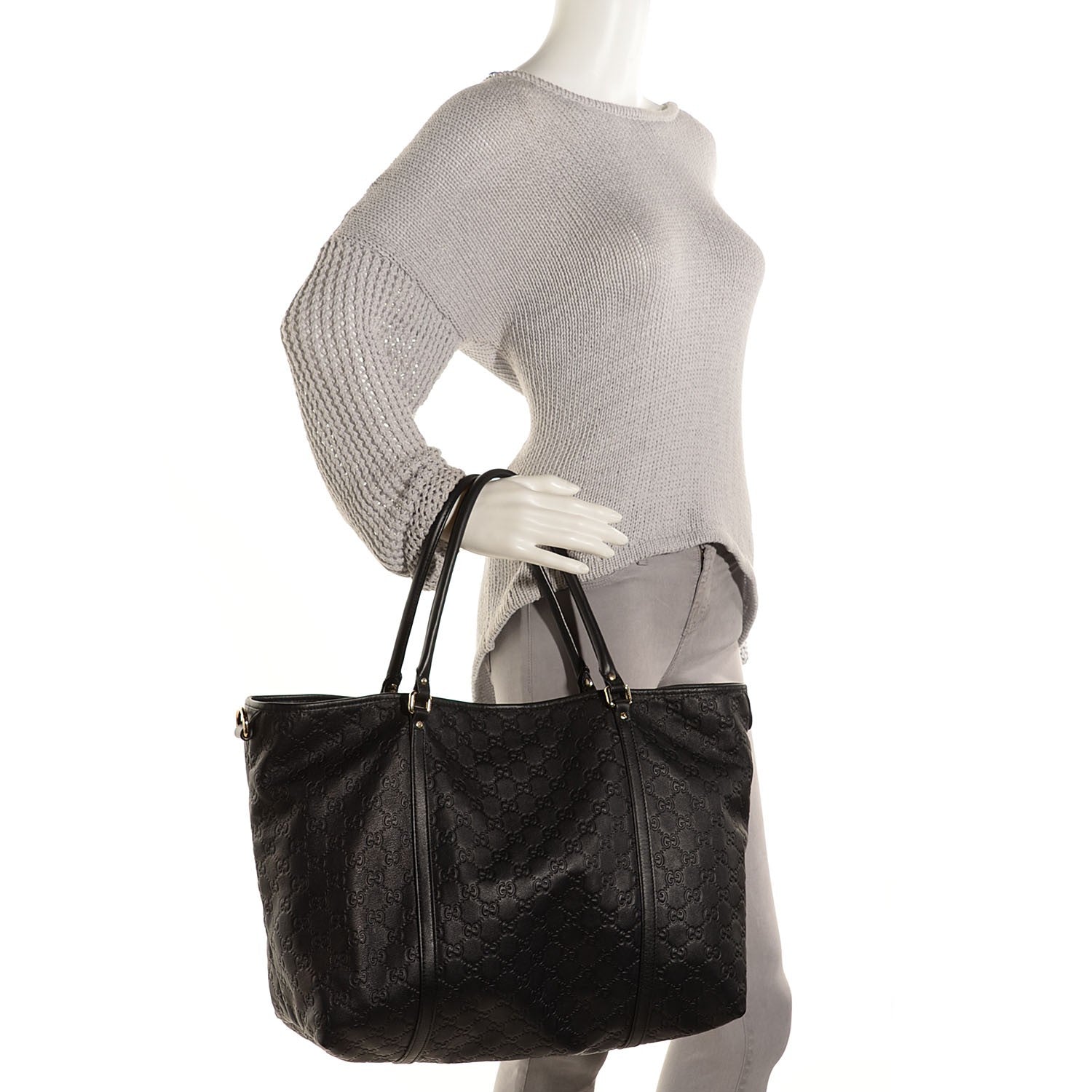 Gucci Guccissima Large Joy Tote Black 2 of 9