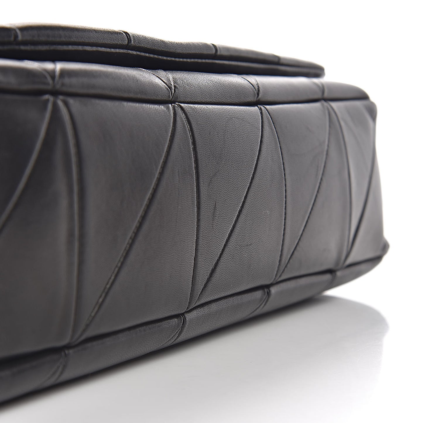 Lambskin Patchwork Monogram Large Jamie Black