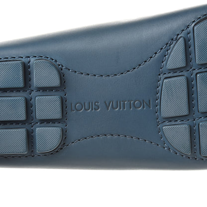 Louis Vuitton Calfskin Monte Carlo Car Shoe Moccasin Loafers 10 Blue 6 of 9