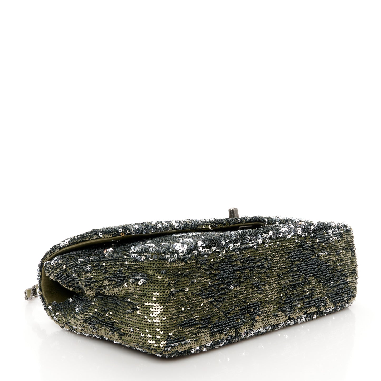 Sequin Coco Cuba Medium Single Flap Khaki